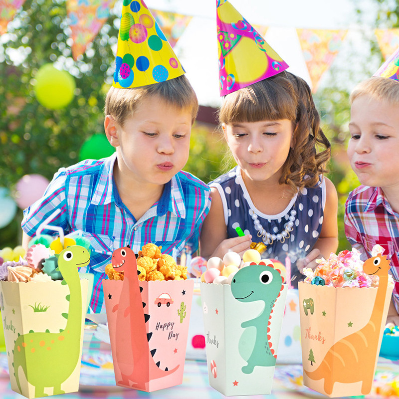 Kotak dinosaurus kartun 4 buah - Event Party Box ulasan dan harga