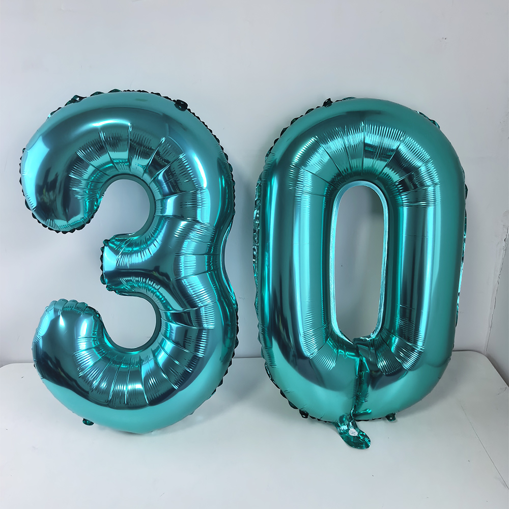 Balon Foil Angka 18 Biru Teal  - Balloon Pump Hand ulasan dan harga