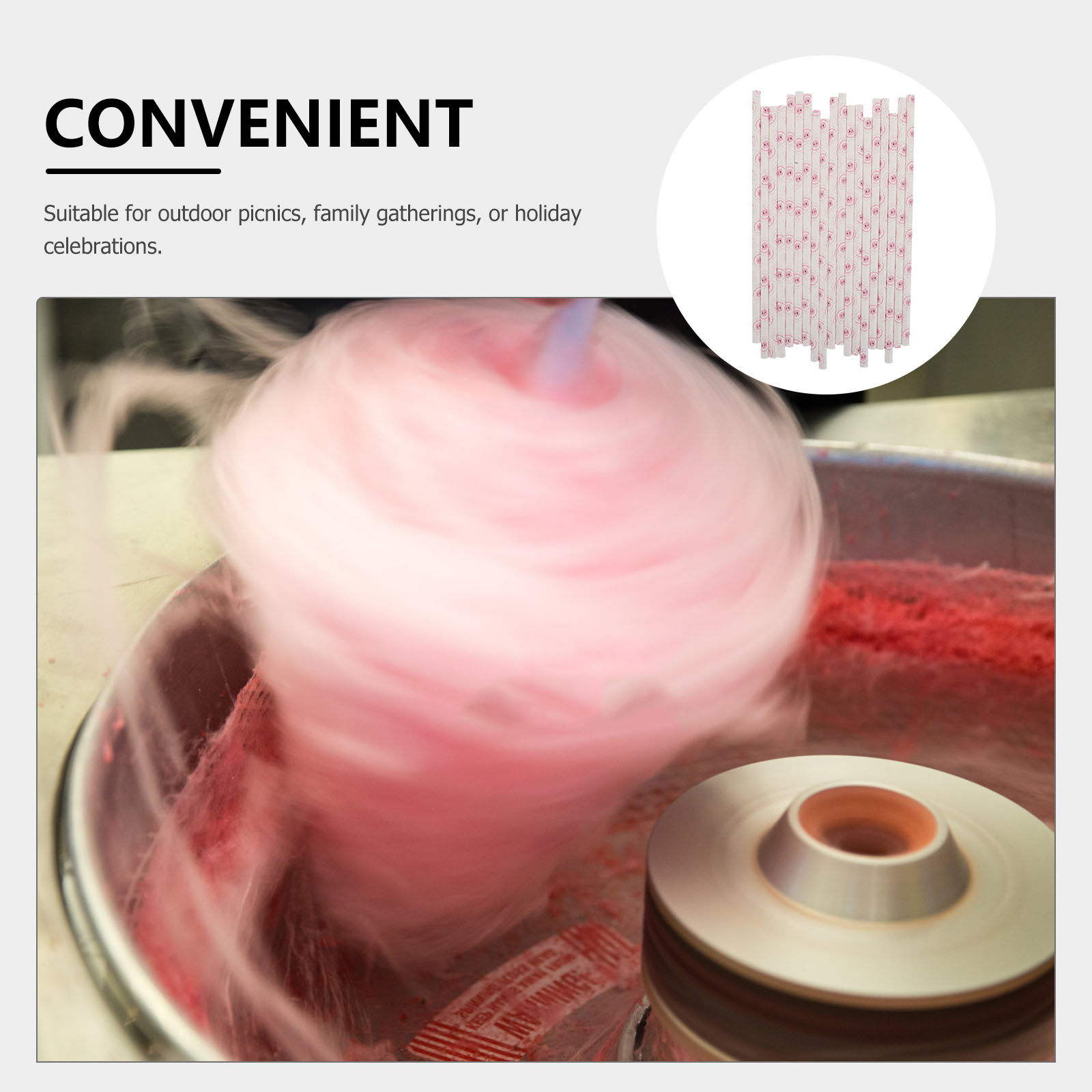 50 Buah Batang Kertas Permen K - Cotton Candy Cone ulasan dan harga
