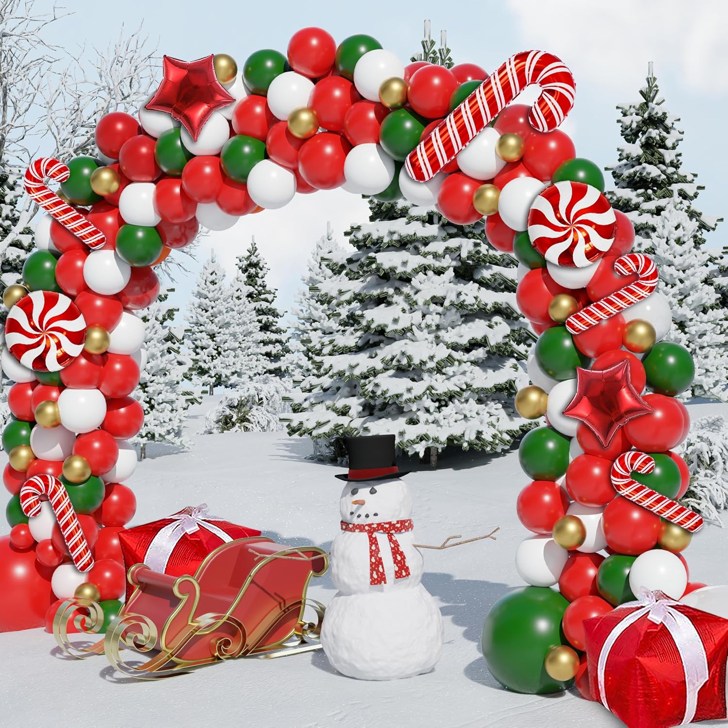 Kit Dekorasi Balon Natal, 162P - Balloon Arch Kit ulasan dan harga