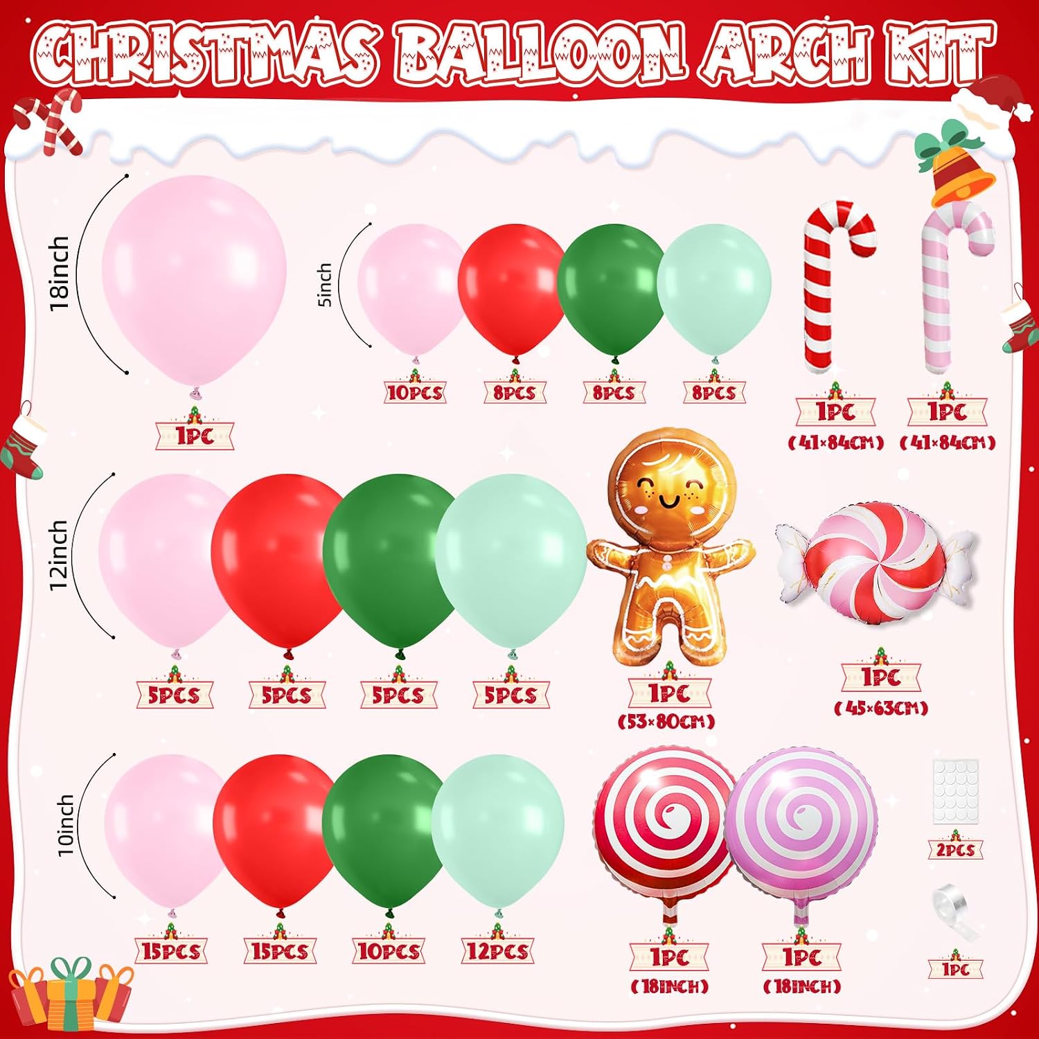 Set Lengkap Dekorasi Balon Nat - Balloon Arch Kit ulasan dan harga