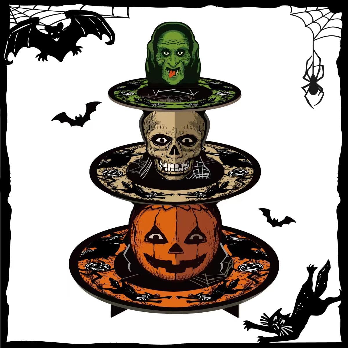 Halloween Cupcake Stand 3 Ting - Cupcake Stand Tier ulasan dan harga