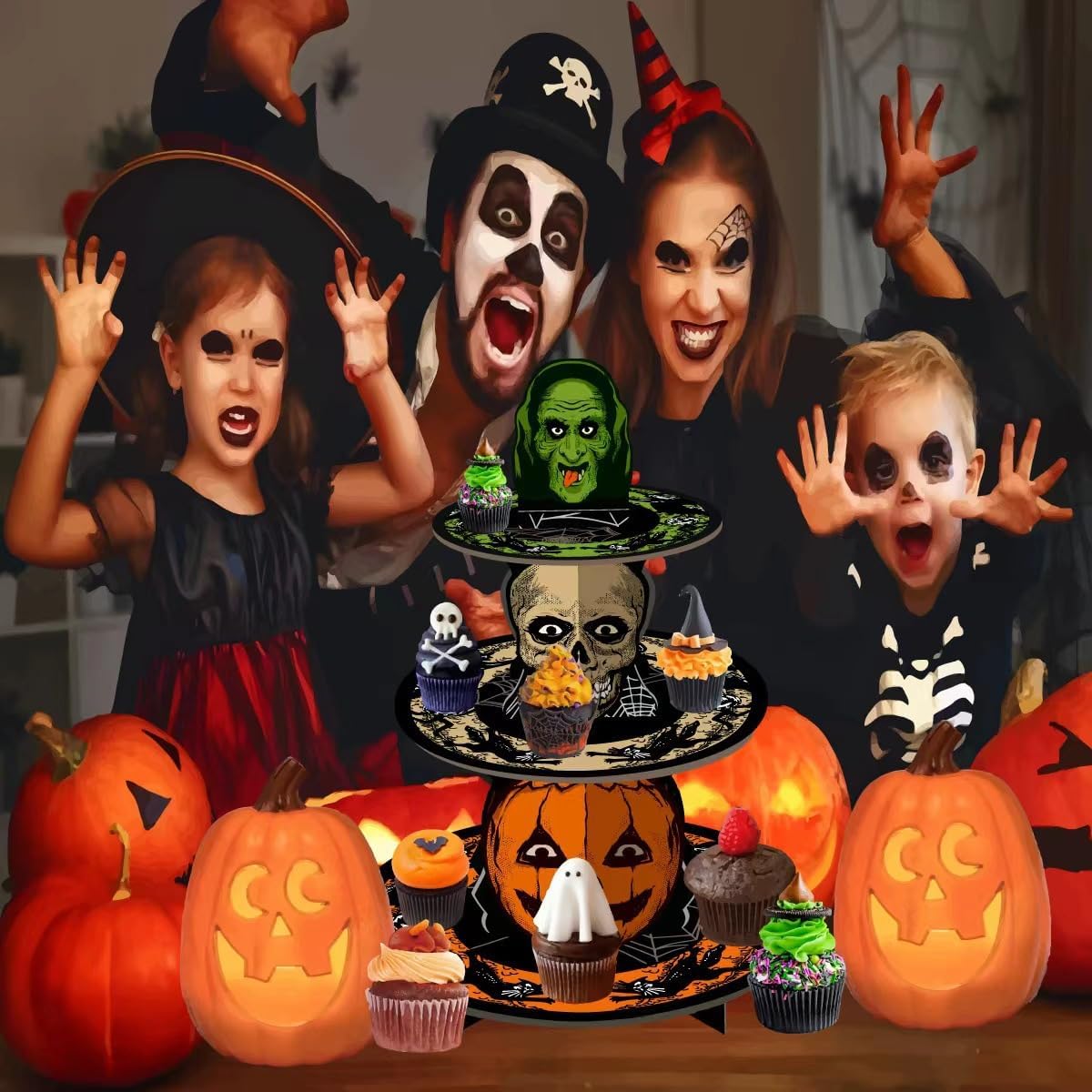 Halloween Cupcake Stand 3 Ting - Cupcake Stand Tier ulasan dan harga