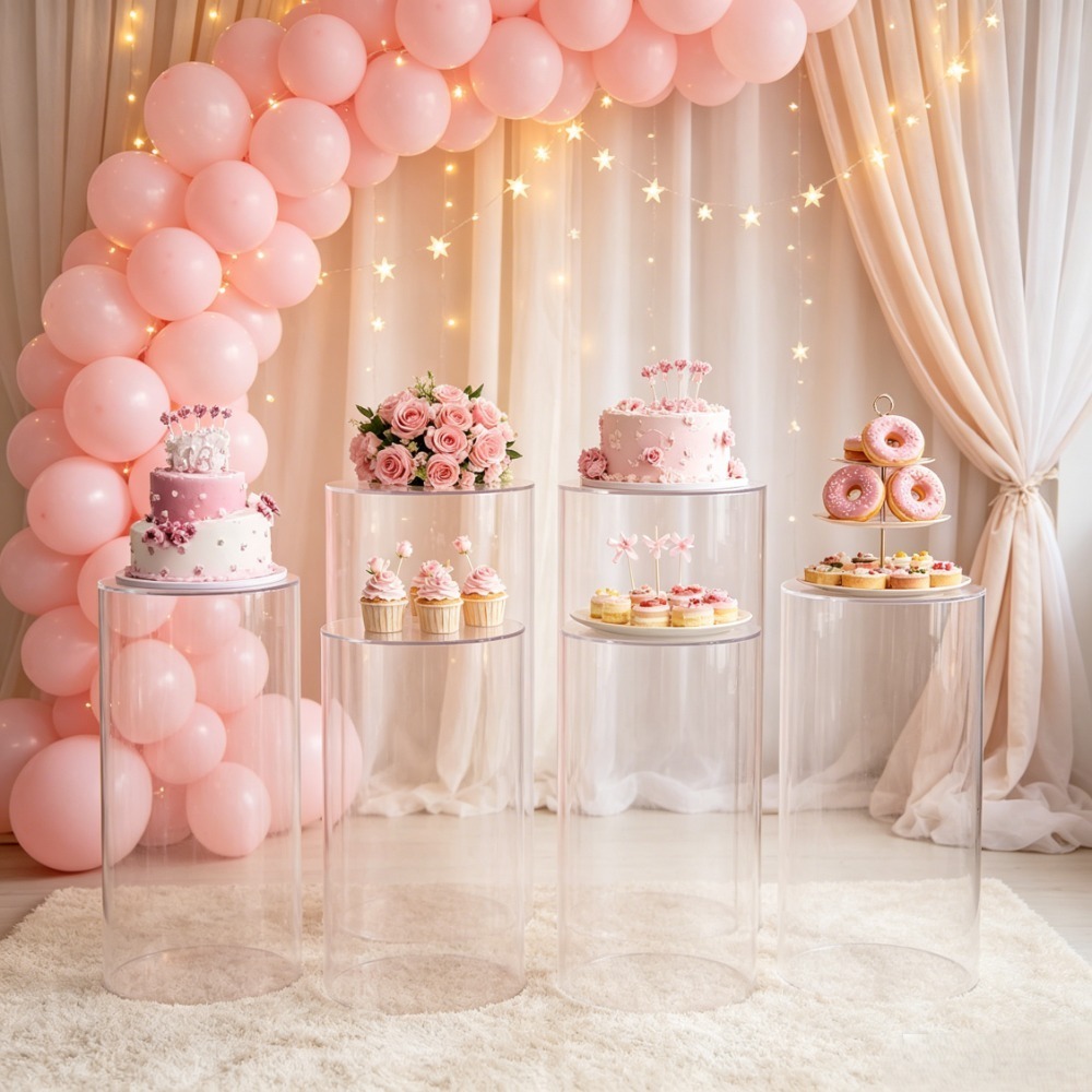 3/5Pcs Alas Silinder Putih, Pi - Event Party ulasan dan harga