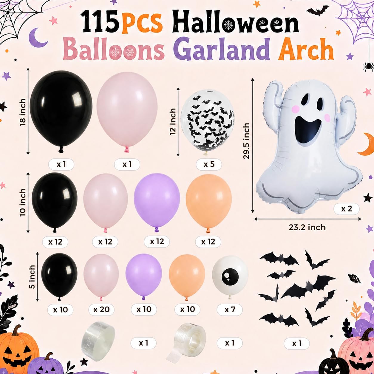 Kit Dekorasi Balon Halloween d - Balloon Arch Kit ulasan dan harga