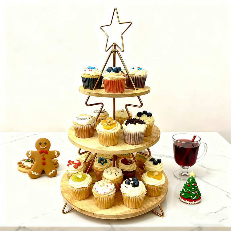 Tempat Kue Bertingkat Tiga DaS - Cupcake Stand Tier ulasan dan harga