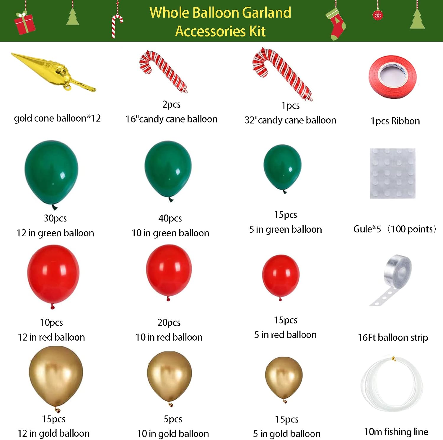 Kit Dekorasi Pesta Natal denga - Balloon Arch Kit ulasan dan harga
